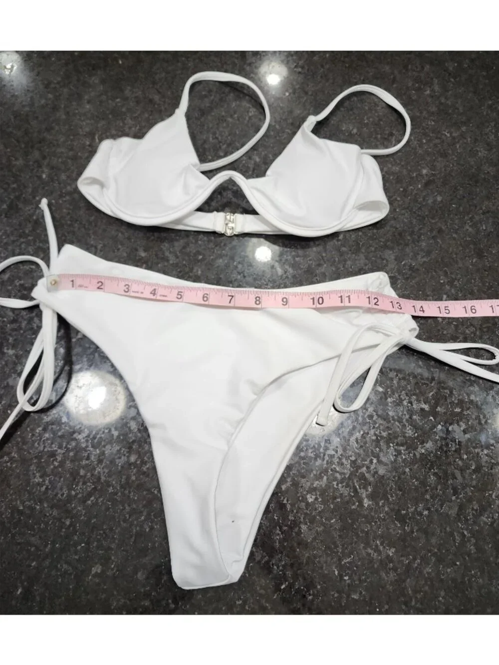 NEW Shein White, 2 Piece Bathing suit